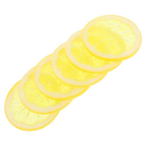 Sosoport 6 Stück Künstliche Zitronenscheiben Deko aus Realistische Fruchtmodelle für Party und Wohnraumdekoration Hochwertige Fake Lemon Slices für Fotografie und Bastelprojekte Sosoport 6 Stück Künstliche Zitronenscheiben Deko aus Realistische Fruchtmodelle für Party und Wohnraumdekoration Hochwertige Fake Lemon Slices für Fotografie und Bastelprojekte von Sosoport