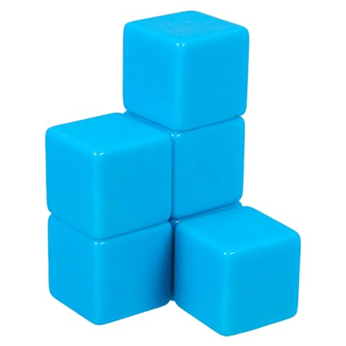Sosoport 6 Stück Leere Spielwürfel Perle Glühen-in-The-Dark-mini- Im Klassenzimmer Mathe -verknüpfungswürfelspiel Im Klassenzimmer Solide Acryl Sky-Blue von Sosoport