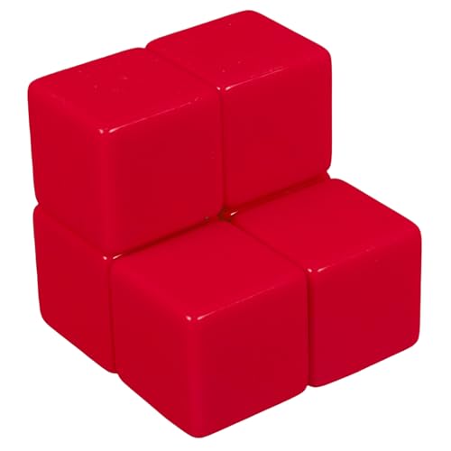 Sosoport 6 Stück Leere interaktive Spiele spielwürfel Geschichtenwürfel Lehrerunterrichtswürfel unterrichten Zieh mit klarer Tasche Cube -Lernunterricht Acryl rot von Sosoport