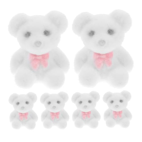 Sosoport 6 Stück Mini-Bärpuppe kleine Bären Geburtstags-Minibär Minibären Masse Minibären für die Babyparty Mini-Flockbären PVC Weiß Sosoport 6 Stück Mini-Bärpuppe kleine Bären Geburtstags-Minibär Minibären Masse Minibären für die Babyparty Mini-Flockbären PVC Weiß von Sosoport