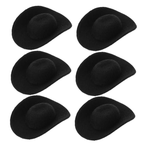 Sosoport 6 Stück Mini Jazz Hüte Handgefertigte Kleine Hut Dekorationen für Bastelprojekte Accessoires und Kreative DIY für Puppen von Sosoport