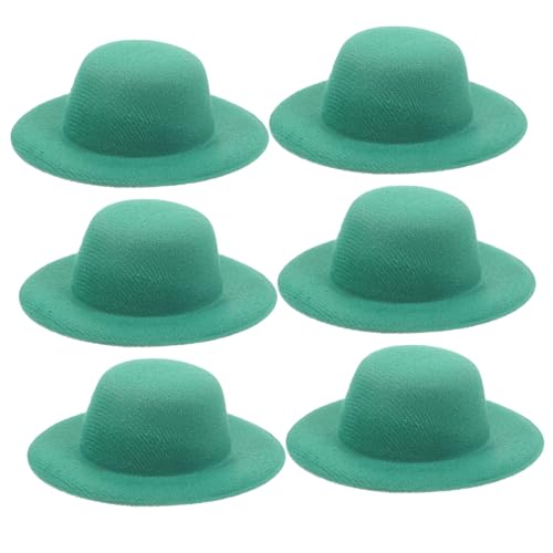 Sosoport 6 Stück Mini-cowboyhut Puppenhutzubehör Tell Dir Vor, Zu Kleiner Cowgirlhut Kleiner Hut Kleine Hüte Zum Basteln Mini-hut Puppe Verkleiden Sich Kostüm Grün Stoff von Sosoport