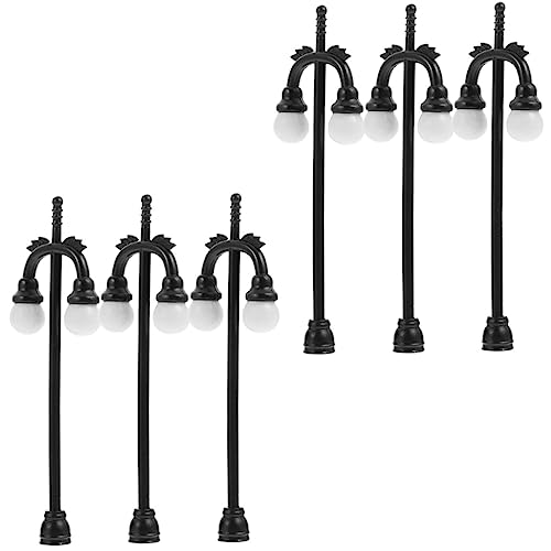 Sosoport 6 Stück Ornamente Dorf Kinderlampen Weihnachten DIY Miniatur Dekorationen Mini Straßenlaterne Raumdekor Für Schlafzimmer Mini Gartenlampe Lampe Mini Lampe Modell Aus von Sosoport