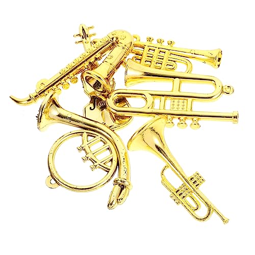 Sosoport 6 Stück Puppenhausinstrumente Miniaturen Weihnachten Musical bastelmaterial für bastelsets für kleines Instrument für Miniaturinstrumente Plastik Golden Sosoport 6 Stück Puppenhausinstrumente Miniaturen Weihnachten Musical bastelmaterial für bastelsets für kleines Instrument für Miniaturinstrumente Plastik Golden von Sosoport
