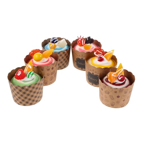Sosoport 6 Stück Simulation Lebensmittelmodell gefälschtes Cupcake-Modell Kunststoff Sosoport 6 Stück Simulation Lebensmittelmodell gefälschtes Cupcake-Modell Kunststoff von Sosoport