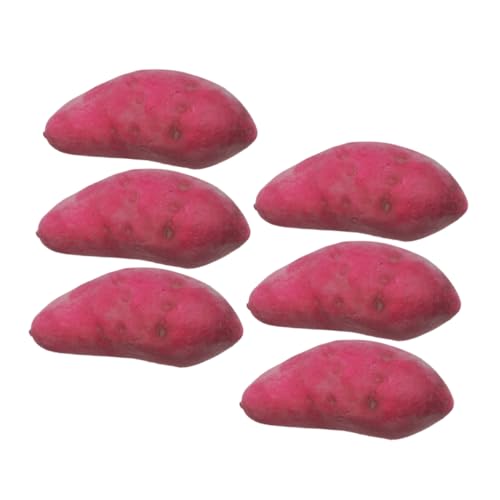 Sosoport 6 Stück Simulierte Süßkartoffel Modell Outfits Lebensechtes Dekoratives Gemüse Realistisches Dekoratives Gemüse Kunstgemüse Kartoffelspielzeug Lebensmittel Requisiten von Sosoport