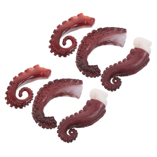 Sosoport 6 Stück Simulierte Tintenfischklaue Lifelike Octopus -Modell Simulation Von Meeresfrüchten Simulierter Oktopus Requisite Zur Präsentation Von Lebensmittelproben Plastik von Sosoport