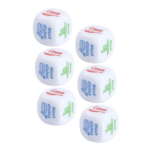 Sosoport 6 Stück Teiliges Acryl Würfelset für Kreative Haushaltsaufgaben Unterhaltsames Würfelspiel für Langlebig für Erwachsene zur Aufgabenverteilung Sosoport 6 Stück Teiliges Acryl Würfelset für Kreative Haushaltsaufgaben Unterhaltsames Würfelspiel für Langlebig für Erwachsene zur Aufgabenverteilung von Sosoport