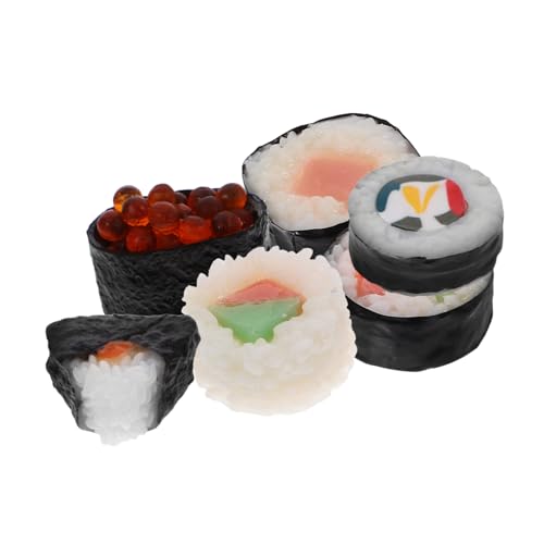 Sosoport 6 Stück Teiliges Realistischer Japanischer Sushi Modelle für Dekoration und Fotografie Authentische Nachbildung von Sushi für Zuhause und Restaurants Sosoport 6 Stück Teiliges Realistischer Japanischer Sushi Modelle für Dekoration und Fotografie Authentische Nachbildung von Sushi für Zuhause und Restaurants von Sosoport