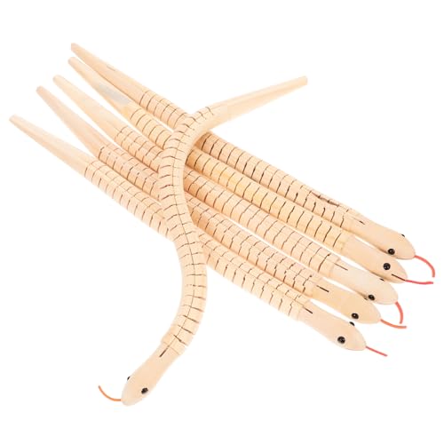 Sosoport 6 Stück Teiliges Unvollendete Holzschlangen Flexibles DIY für Tiermodell für Kreative Bastelprojekte und Dekoration von Sosoport