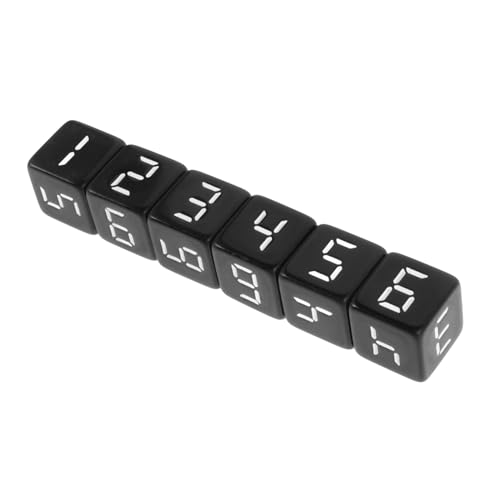 Sosoport 6 Stück Zahlenwürfel aus Harz für Brettspiele Mathematikunterricht Spieleabende Präzise Würfelergebnisse Vielseitig Einsetzbar Partyzubehör Spielzubehör von Sosoport