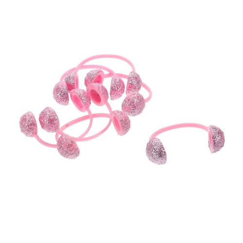 Sosoport 6 Stück Zubehör Für Puppen-ohrenschützer Kostüm-mikrofon-Headset Haargummis Für Kleine Mädchen Spielzeugmikrofon Wiedergeborene Babypuppen Plastik Rosa von Sosoport