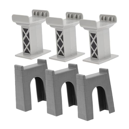 Sosoport 6 Stück kleines Eisenbahnspielzeug Gleiszubehör Zug zubehör Brückenunterstützung Gleisunterstützung Bahnbrückenpiergleis Brückenpfeiler der Eisenbahn Plastik Grey Sosoport 6 Stück kleines Eisenbahnspielzeug Gleiszubehör Zug zubehör Brückenunterstützung Gleisunterstützung Bahnbrückenpiergleis Brückenpfeiler der Eisenbahn Plastik Grey von Sosoport