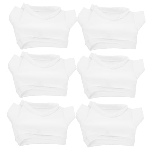 Sosoport 6 Teiliges Ersatz Kleidungsset Für Bärenpuppen Stofftier Bärenkleidung Süßes Leeres Bärenhemd Plüsch Outfits Kleidung Für Kompakte Puppenkleidung Zartes Puppen T Shirt von Sosoport