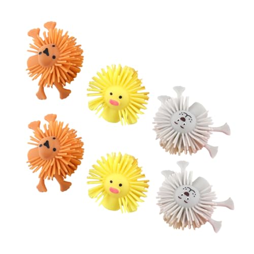 Sosoport 6 Teiliges Set Fingerpuppe Babyspielzeug Tierspielzeug Bezauberndes Geschmeidiges Kinderspielzeug Tierfingerpuppen Bezauberndes Sinnesspielzeug Zufällige Farbe von Sosoport