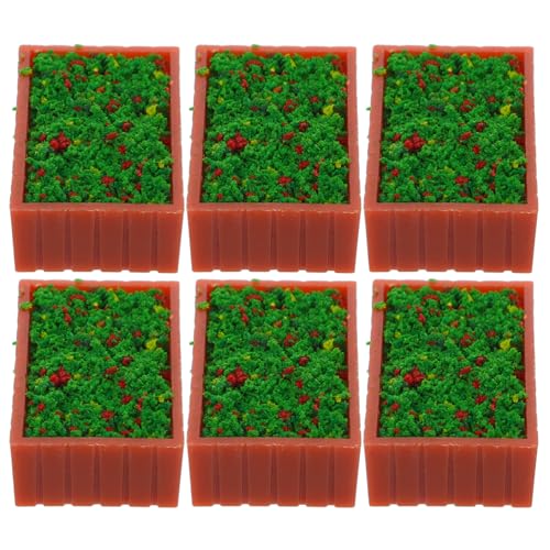 Sosoport 6-teiliges Miniatur-blumenbeet: Puppenhaus-Garten-pflanzbeet, Mini-fensterkasten, Mikro-landschaftsdekoration, Feengarten, Puppenhaus-zubehör, Hellbraun Sosoport 6-teiliges Miniatur-blumenbeet: Puppenhaus-Garten-pflanzbeet, Mini-fensterkasten, Mikro-landschaftsdekoration, Feengarten, Puppenhaus-zubehör, Hellbraun von Sosoport