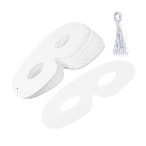 Sosoport 60 Sets DIY Masken Aus Weißem Papier Zum Kreativen Bemalen Unbemalte Maskerade Bastelmasken Für Party Halloween Cosplay Zubehör Mit Seilen Sosoport 60 Sets DIY Masken Aus Weißem Papier Zum Kreativen Bemalen Unbemalte Maskerade Bastelmasken Für Party Halloween Cosplay Zubehör Mit Seilen von Sosoport