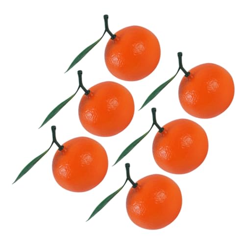 Sosoport 6Stücke Künstliche Orangen Modelle Realistische Dekorationsfrüchte für Heimdekoration Fotorequisiten und Tischmittelstücke für Obstkörbe und Festliche Anlässe von Sosoport