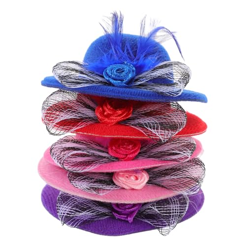 Sosoport 6Stücke Mini Teeparty Hüte Zum Basteln DIY Für Puppen Kreative Haar Accessoires Für Teepartys Und Puppenanziehspiele Kindergeburtstage von Sosoport
