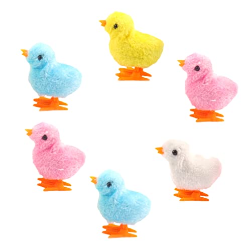 Sosoport 6Stücke Plüsch Küken Aufziehspielzeug Lustige Springende Hühner für zu Ostern Kleinkinder Jahre mit Kompaktem Design für Unterwegs von Sosoport