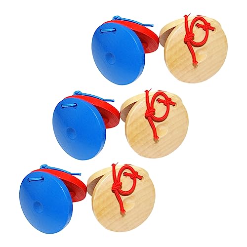 Sosoport 6Stücke Teiliges Castanet aus Pädagogisches Musikspielzeug für Frühkindliche Entwicklung Sicheres und Langlebiges Instrument zur Stimulierung der Musiksinne für Kleine von Sosoport