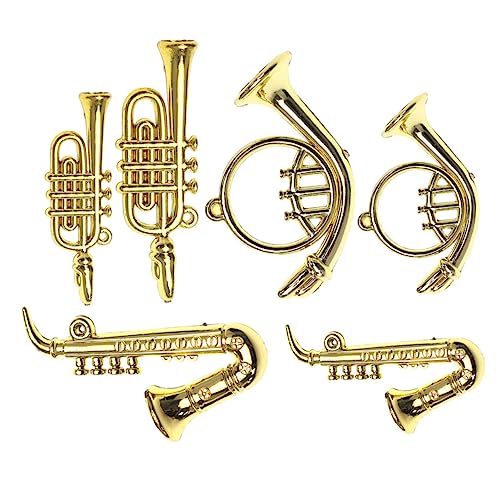 Sosoport 6Stücke Teiliges Musikinstrumente Für Puppenhaus Saxophon Große Und Kleine Modelle Puppenhausdekoration Und Verzierung Für Musikzimmer Und Kreative von Sosoport