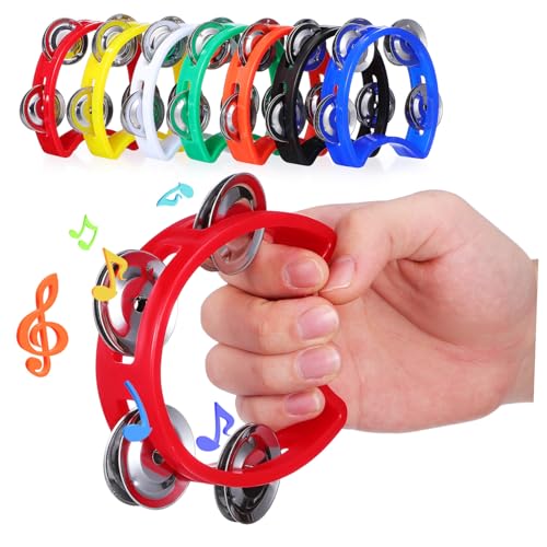 Sosoport 7 Stück Schlaginstrument für Kleinkind klimpern Handglocken Macher Tamburin Handglocke, Mini-Tamburine aus Kunststoff Schlaginstrumente kleines Tamburin Plastik Sosoport 7 Stück Schlaginstrument für Kleinkind klimpern Handglocken Macher Tamburin Handglocke, Mini-Tamburine aus Kunststoff Schlaginstrumente kleines Tamburin Plastik von Sosoport