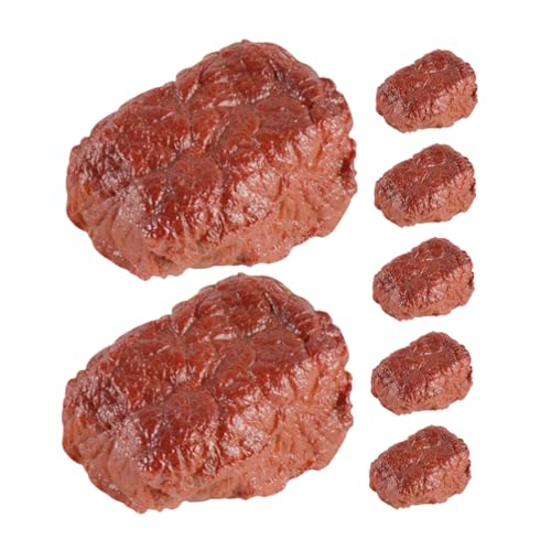 Sosoport 7 Stück Simulationsrindfleischmodell Party künstliche Fleischrequisiten gefälscht Leben küchendekoration küchen Dekoration gekochtes Fleisch-Modell Restaurant-Requisite PVC Brown Sosoport 7 Stück Simulationsrindfleischmodell Party künstliche Fleischrequisiten gefälscht Leben küchendekoration küchen Dekoration gekochtes Fleisch-Modell Restaurant-Requisite PVC Brown von Sosoport