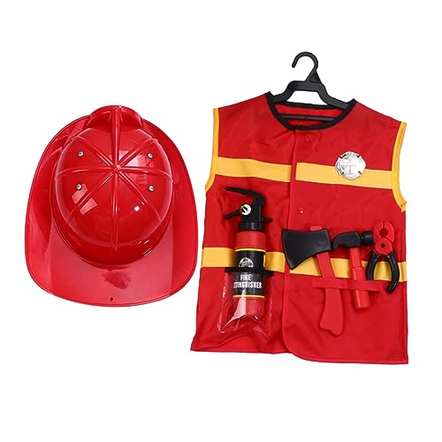 Sosoport 7Stücke Feuerwehrmann Kostüm für Teiliges Rollenspiel Set mit Zubehör für Kreative Spiele mit Feuerwehrhelm und Mehr für Jungen Sosoport 7Stücke Feuerwehrmann Kostüm für Teiliges Rollenspiel Set mit Zubehör für Kreative Spiele mit Feuerwehrhelm und Mehr für Jungen von Sosoport