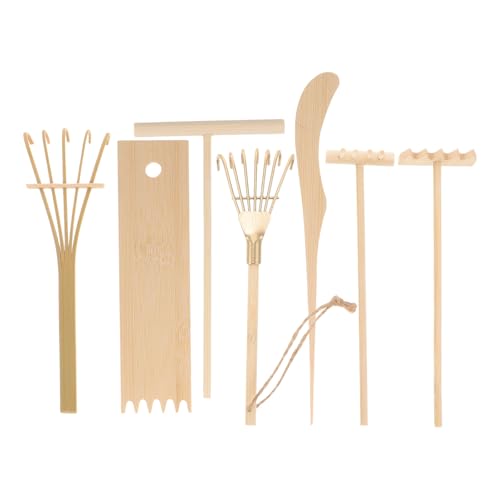 Sosoport 7Stücke Zen Garten Teiliges Kreatives Rechenwerkzeug für Sandmalerei Leicht Holzrechen für Sandkunstdekoration und Spaß im Innenhof Sosoport 7Stücke Zen Garten Teiliges Kreatives Rechenwerkzeug für Sandmalerei Leicht Holzrechen für Sandkunstdekoration und Spaß im Innenhof von Sosoport