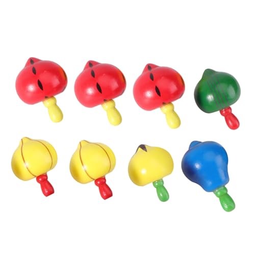 Sosoport 8 Stück Bunter Fruchtkreisel für kinderspielzeug geschenketueten Spaß spielsachen für draußen Fun aus Holz Gyro- mit Fruchtmuster hölzern von Sosoport