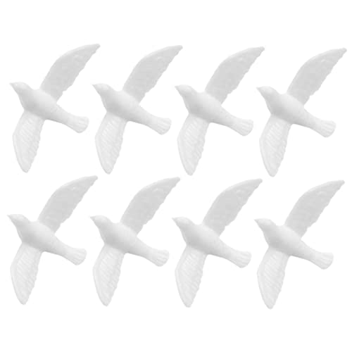 Sosoport 8 Stück Kleines Weißes Taubenmodell Winzig Puppenhaus Miniaturtaube Vögel Für Minihaus Mini-vögel Mini-arbeitszimmer-Accessoires Mini Taube Dekoration Mini-Taube Vögel Modell Harz von Sosoport