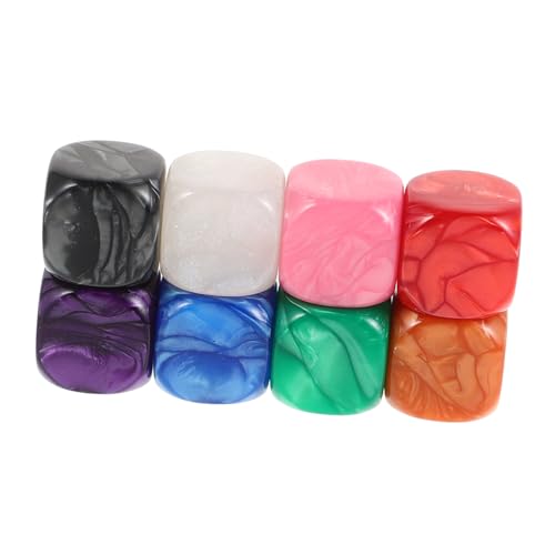 Sosoport 8 Stück Perl Muster Acrylwürfel mit Rundkante DIY Zubehör für Brettspiele Mathe und Lernspiele für Familienpartys und Geschichtenerzählen Sosoport 8 Stück Perl Muster Acrylwürfel mit Rundkante DIY Zubehör für Brettspiele Mathe und Lernspiele für Familienpartys und Geschichtenerzählen von Sosoport