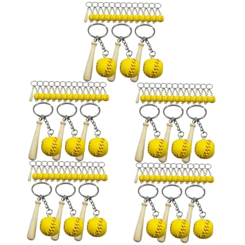 Sosoport 80 Stk Baseball-Schlüsselanhänger dekorative hängende Ornamente Schlüsselanhänger für Jungen Schlüsselringe Schlüsselbund Tasche hängende Dekoration Taschen Kind von Sosoport