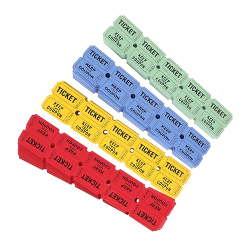 Sosoport 800 Stück Farbenfrohe Verlosungstickets für Partys für Tombolas und Gewinnspiele Leicht Verteilbar Transparente Teilnahme Vielfältige Einsatzmöglichkeiten von Sosoport