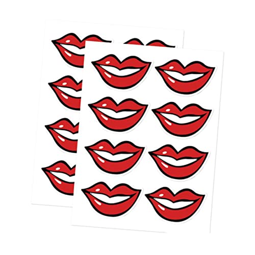 Sosoport 80Stücke Lippenaufkleber Für Masken Spaßige Maskenaufkleber Für Servicebereich Selbstklebende Smile Decals Im Stil A von Sosoport