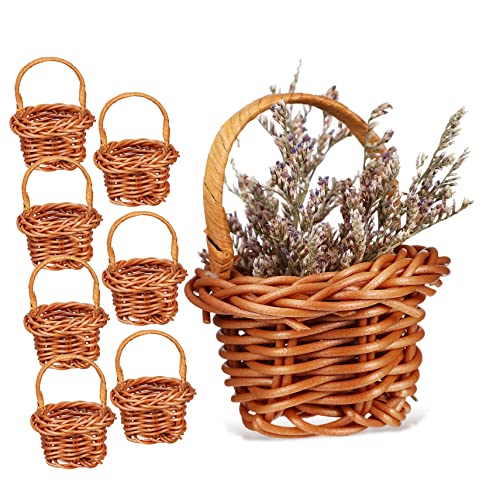 Sosoport 8Stücke Korb Woven Aufbewahrungskörbe für Mini Häuser Dekorative Miniature Spielzeuge für DIY Projekte für Schlafzimmer und Fotografie Sosoport 8Stücke Korb Woven Aufbewahrungskörbe für Mini Häuser Dekorative Miniature Spielzeuge für DIY Projekte für Schlafzimmer und Fotografie von Sosoport