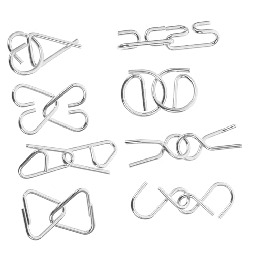 Sosoport 8Stücke Rätselspielzeug Chinesische Metallpuzzles Für Intelligente Herausforderungen Mit Verschiedenen Teaser Rätseln Für Kreative Aktivitäten Sosoport 8Stücke Rätselspielzeug Chinesische Metallpuzzles Für Intelligente Herausforderungen Mit Verschiedenen Teaser Rätseln Für Kreative Aktivitäten von Sosoport