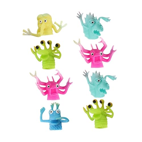 Sosoport 8Stücke Teiliges Fingerpuppen Lustige Fingerpuppen für Besiegende Monster Fingerpuppen für Stressbewältigung von Sosoport