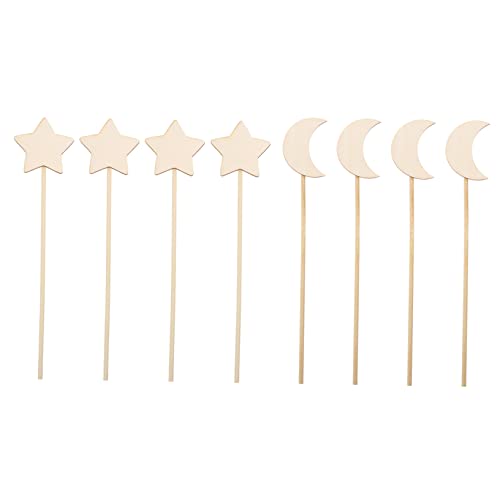Sosoport 8Stücke Teiliges Magische Zauberstäbe aus Holz für DIY Bastelset für Individuell Gestaltbar mit Glitzer und Farben Kreative Spielstunden und Themenpartys von Sosoport