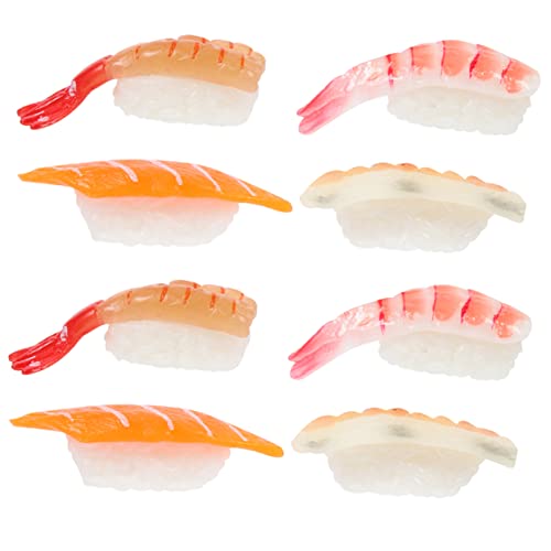 Sosoport 8Stücke Teiliges Sushi Modell Realistische Nachbildung Von Sushi Lebensmittelmodelle Für Dekoration Und Fotos Und Kreative Displays von Sosoport