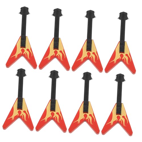 Sosoport 8pcs Miniaturgitarren -Ornament Dollhouse Gitarrendekoration Für Winzig von Sosoport