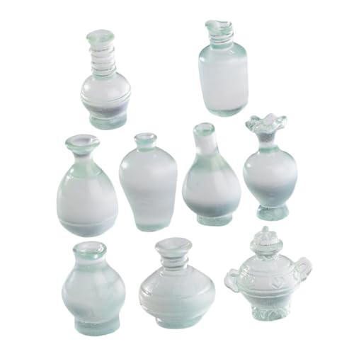 Sosoport 9 Stück Mikrolandschaftsflasche Miniaturen Ornamente Puppenhausverzierung Miniatur-puppenhauszubehör Stellen Sie Sich Vor, Sie Modelle Miniatursachen Harz Transparent von Sosoport