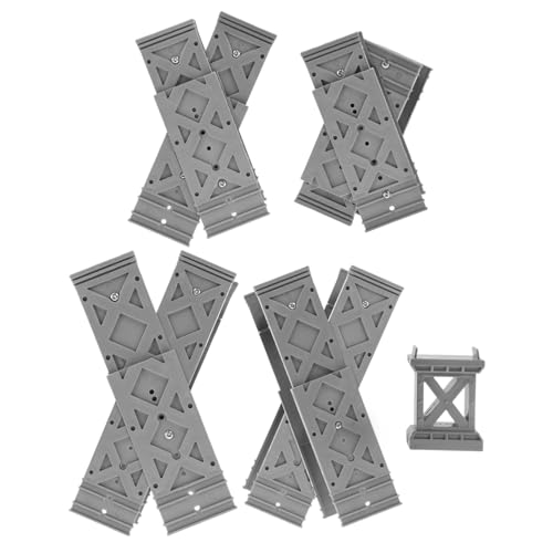 Sosoport 9 Stück Teiliges Anpassbarer Brückenstützen für Spielzeugzüge Dekorative Gleisstützen für Verschiedene Modelle Fördert Kreativität und Hand Augen Koordination Leicht und Tragbar von Sosoport