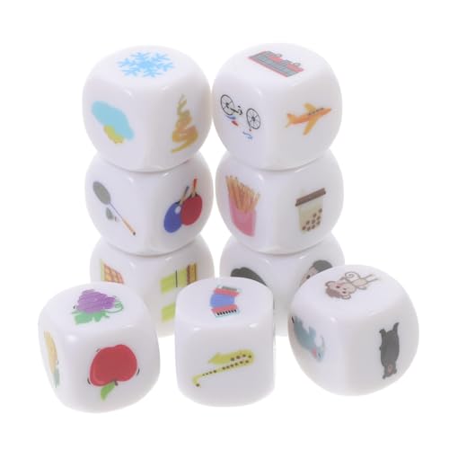 Sosoport 9 Stück Teiliges Geschichtenerzähler Würfelset aus Acryl Multifunktionale für Sprachentwicklung und Kreatives für Lernspiele von Sosoport