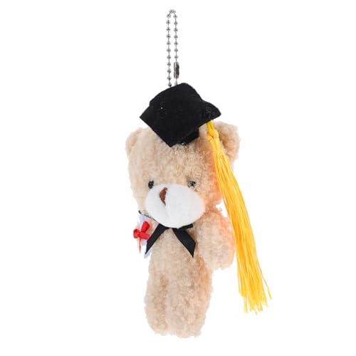 Sosoport Abschlussplüschbär mit Doktorhut Weiches Mini Stofftier für Kuscheliges Abschlussgeschenk für Kindergarten Schule und College DIY Partydekoration Sammlerfigur von Sosoport