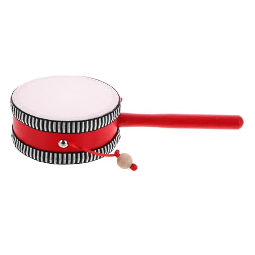 Sosoport Affentrommel aus Traditionelles Rasselspielzeug für Kleinkinder Handgehaltene Trommel Musikinstrument Musikalischen Frühentwicklung und Rhythmus für Kleinkinder von Sosoport