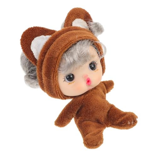 Sosoport Anziehpuppe Babypuppen Mini Mädchenspielzeug Mädchenspielzeug Für Babys Puppenhaus Ornamente Kinderspielzeug Kinderspielzeug Mini Mädchen Kleine Figuren Vinyl Braun von Sosoport
