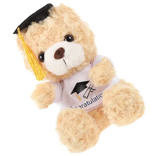 Sosoport Arzt Hut Puppe Kuscheltier Abschluss Bär High-School-abschlussbär Abschluss Stofftiere Abschlussspielzeug Stopfer Abschlussbär Pp Baumwolle Light Brown von Sosoport