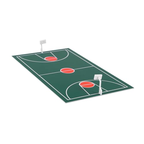 Sosoport Kleiner Basketballplatz Modell für Selbstgemacht Realistische Sportszene Tischdisplay Maßstab Sandtisch Requisite von Sosoport
